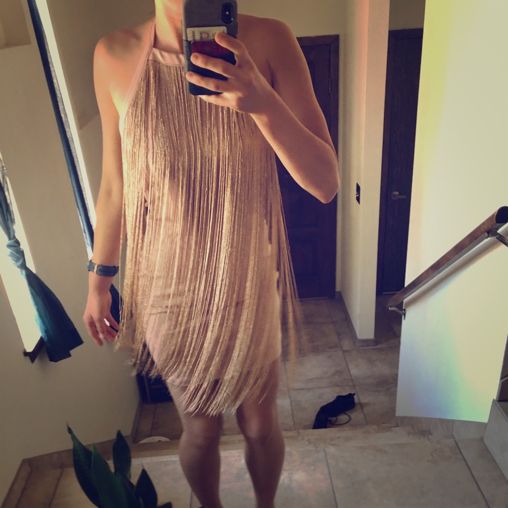 Small Forever 21 Tan Tussle Dress ❤️👗